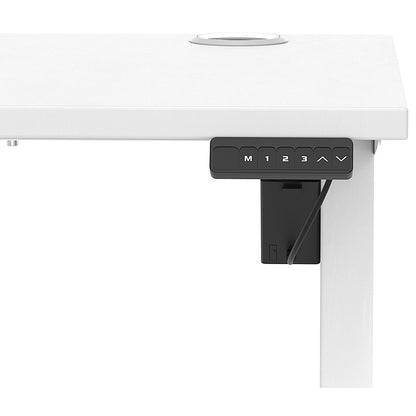 Air Lite 1000mm Slim Height Adjustable Office Desk, White Leg, White Easy2Order : HA03850