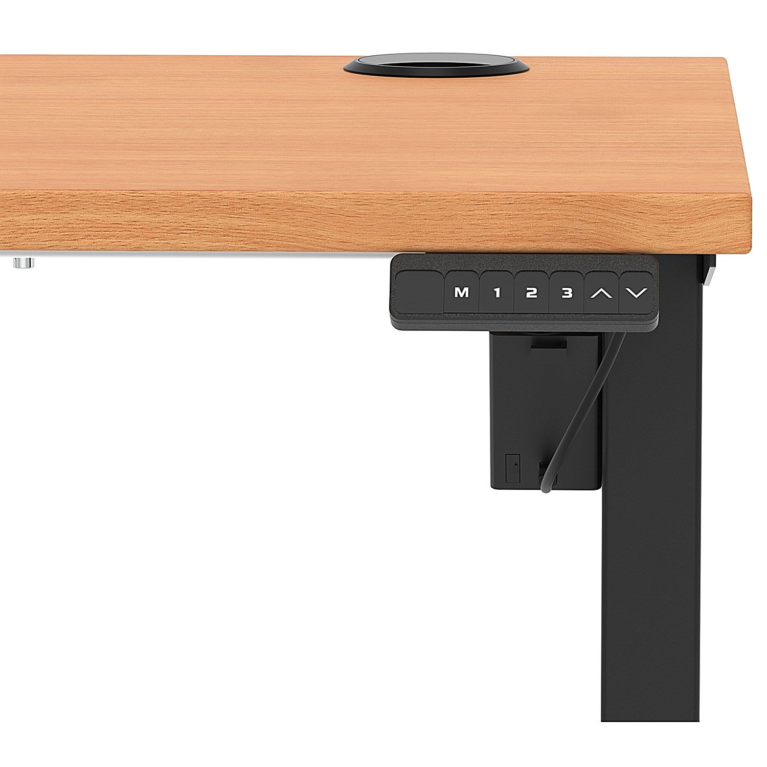 Air Lite 1200mm Slim Height Adjustable Office Desk, Black Leg, Beech Easy2Order : HA03852