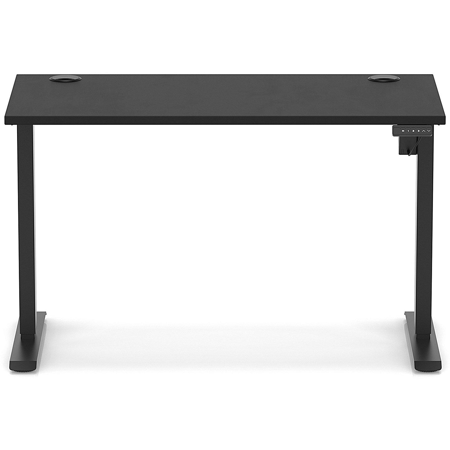 Air Lite 1200mm Slim Height Adjustable Office Desk, Black Leg, Black