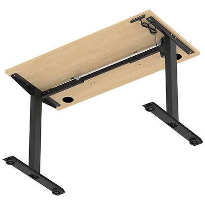 Air Lite 1200mm Slim Height Adjustable Office Desk, Black Leg, Maple Easy2Order : HA03855