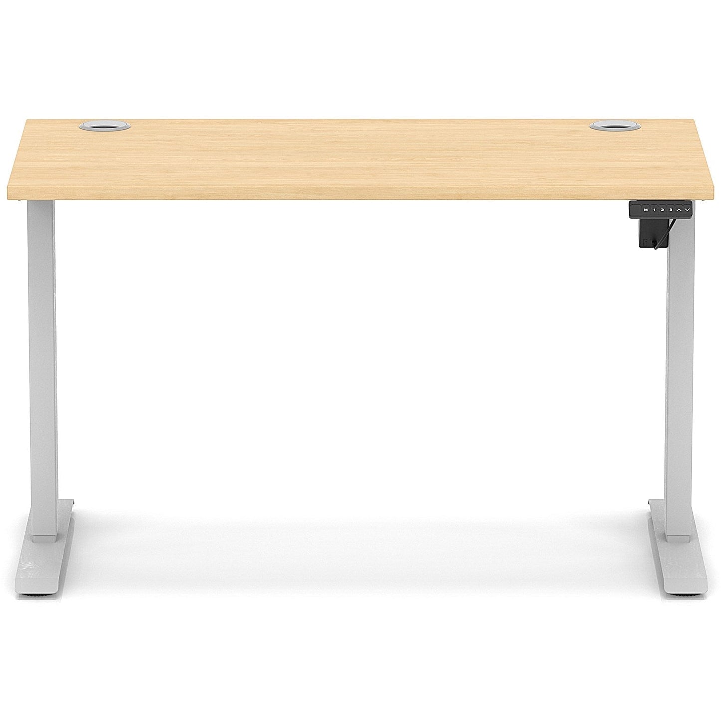 Air Lite 1200mm Slim Height Adjustable Office Desk, Silver Leg, Maple Easy2Order : HA03862