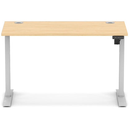 Air Lite 1200mm Slim Height Adjustable Office Desk, Silver Leg, Maple Easy2Order : HA03862