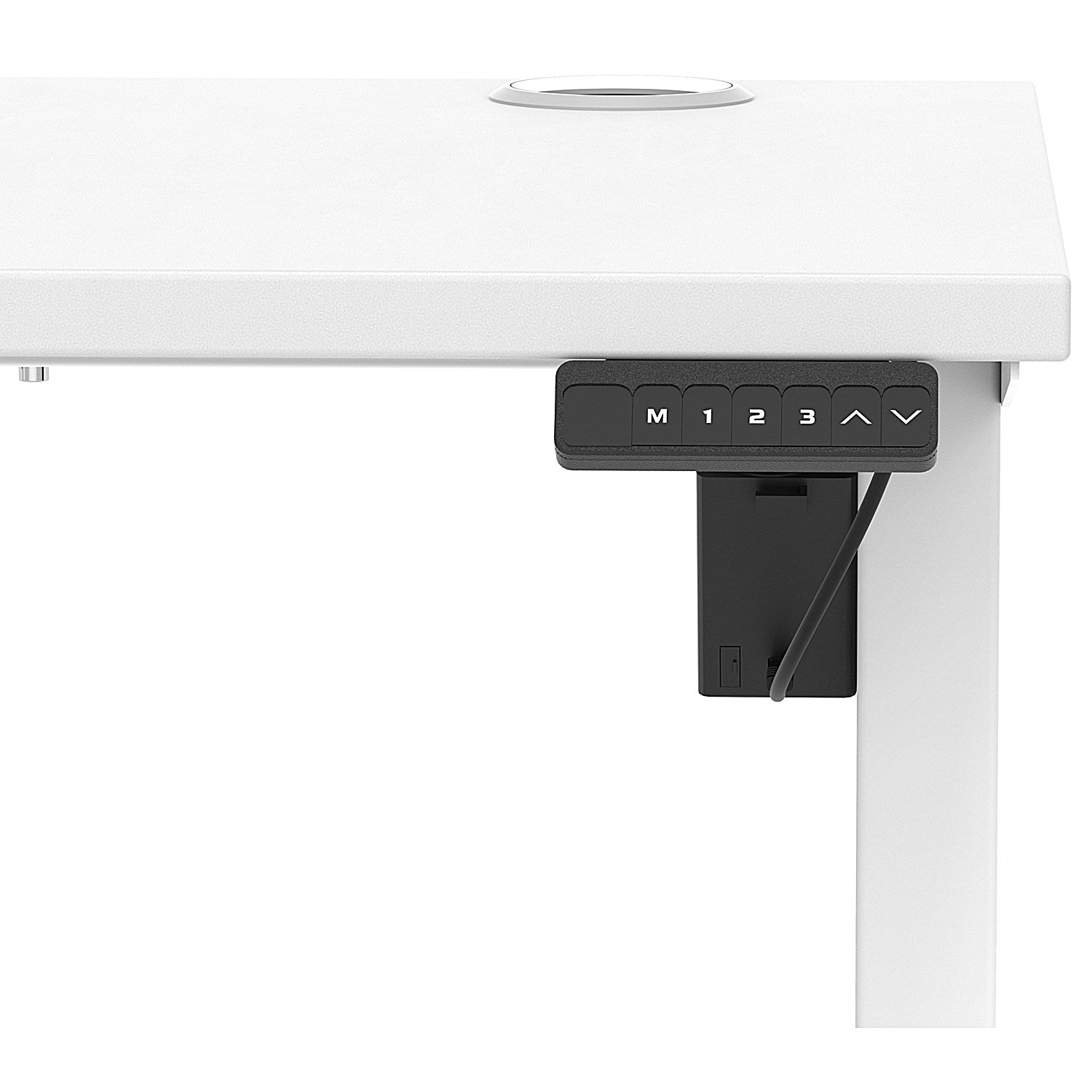 Air Lite 1200mm Slim Height Adjustable Office Desk, White Leg, White Easy2Order : HA03871