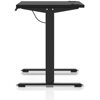 Air Lite 1400mm Slim Height Adjustable Office Desk, Black Leg, Black
