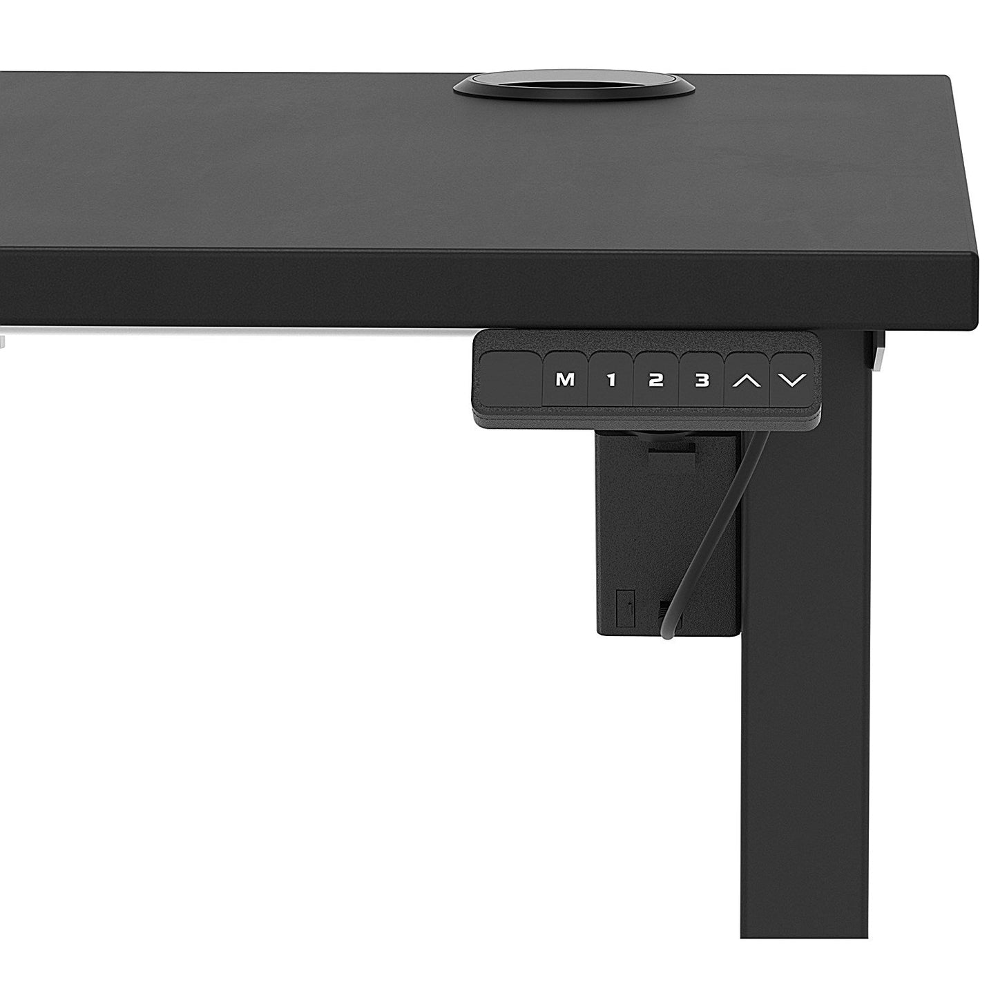 Air Lite 1400mm Slim Height Adjustable Office Desk, Black Leg, Black Easy2Order : HA03874