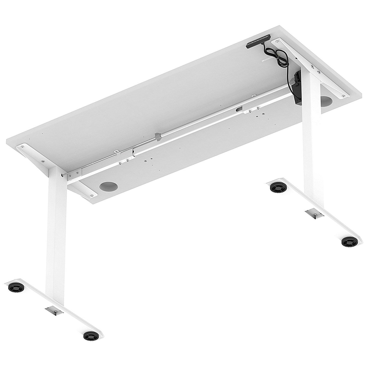 Air Lite 1400mm Slim Height Adjustable Office Desk, White Leg, White Easy2Order : HA03892