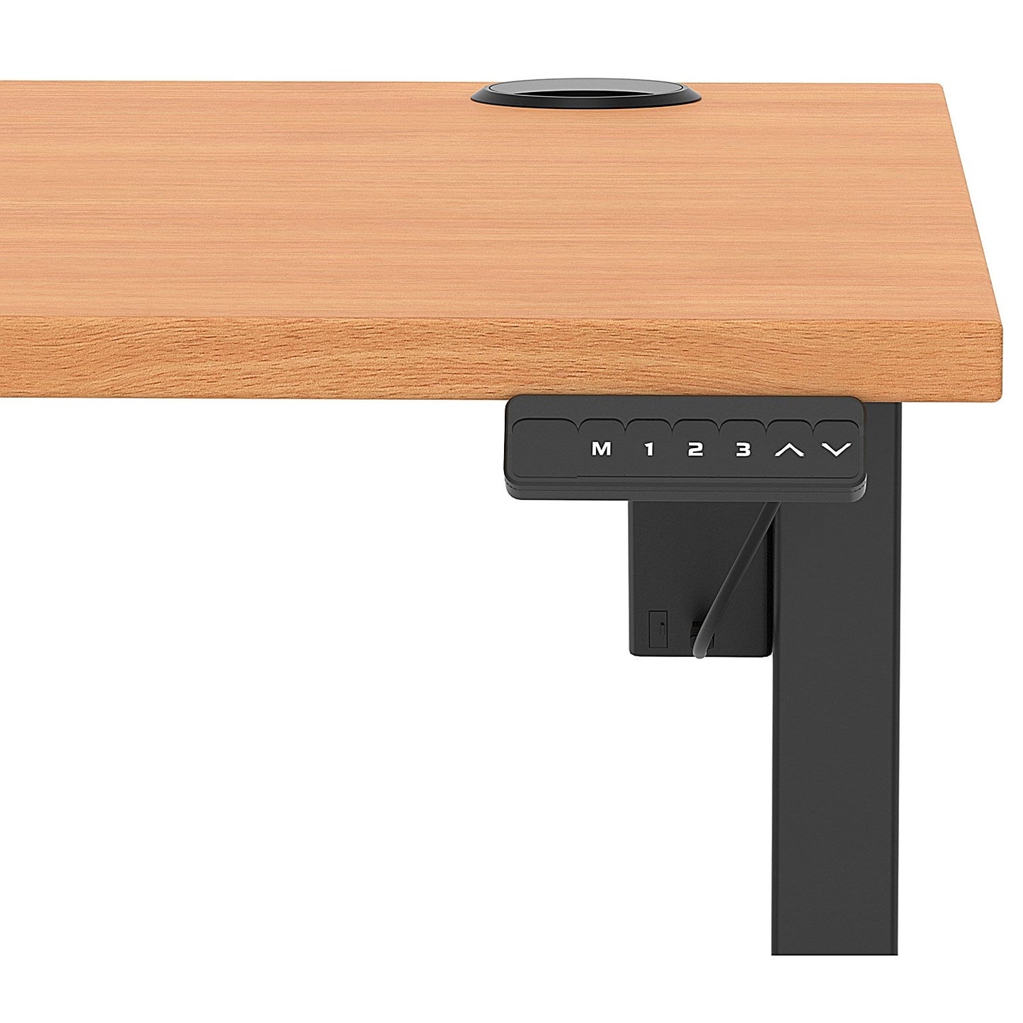 Air Lite 1000mm Height Adjustable Office Desk, Black Leg, Beech Easy2Order : HA03915