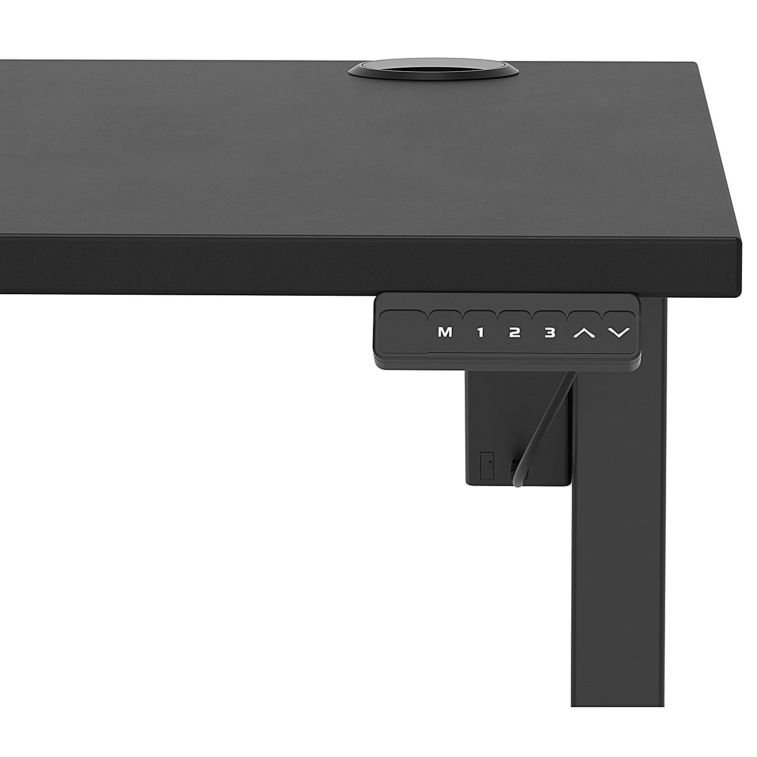 Air Lite 1000mm Height Adjustable Office Desk, Black Leg, Black Easy2Order : HA03916