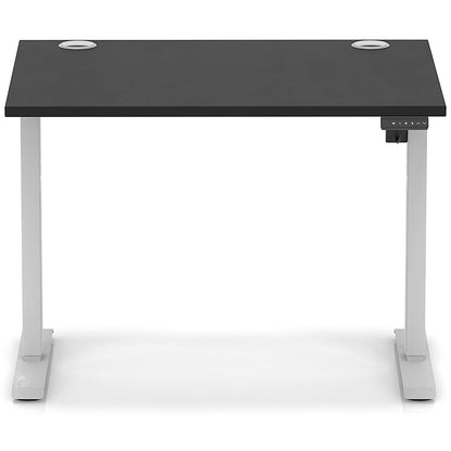 Air Lite 1000mm Height Adjustable Office Desk, Silver Leg, Black Easy2Order : HA03923
