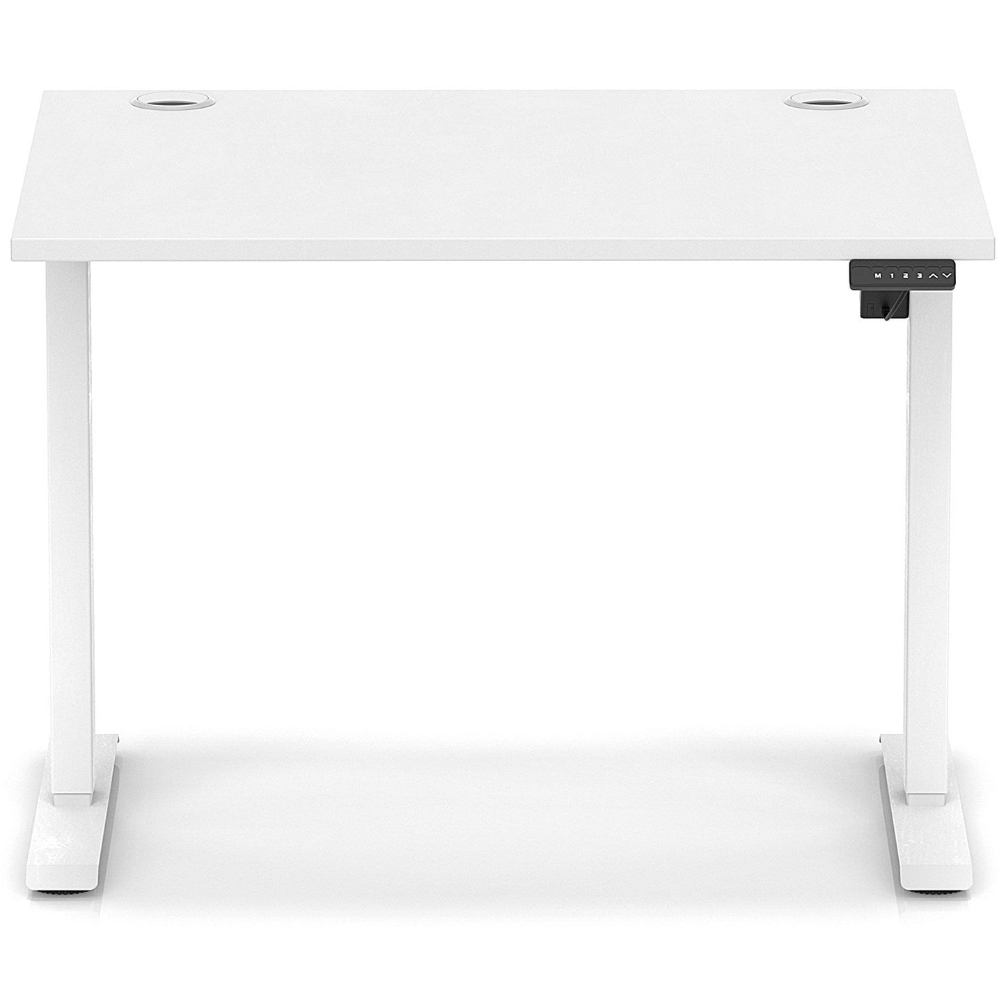 Air Lite 1000mm Height Adjustable Office Desk, White Leg, White