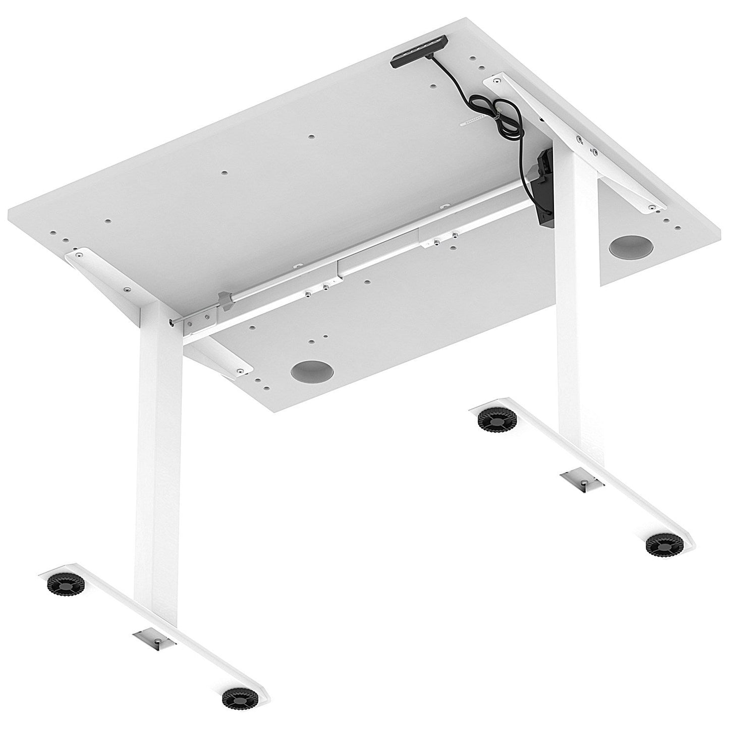 Air Lite 1000mm Height Adjustable Office Desk, White Leg, White Easy2Order : HA03934