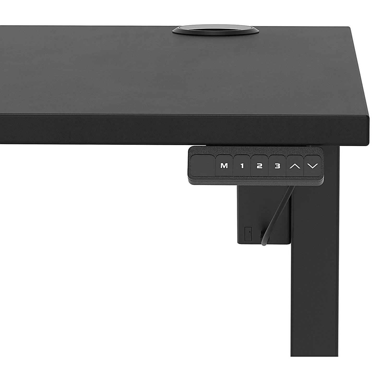 Air Lite 1200mm Height Adjustable Office Desk, Black Leg, Black