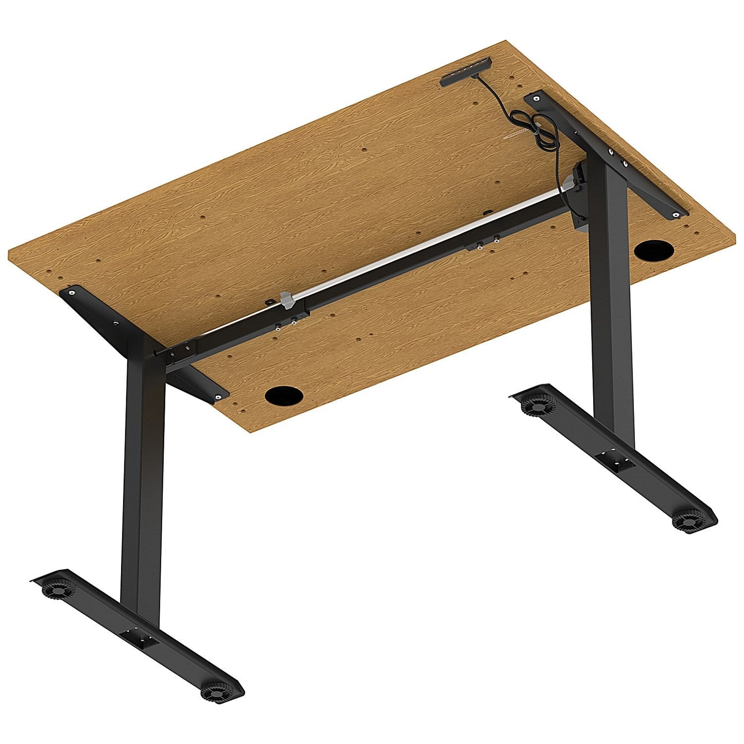 Air Lite 1200mm Height Adjustable Office Desk, Black Leg, Oak Easy2Order : HA03940