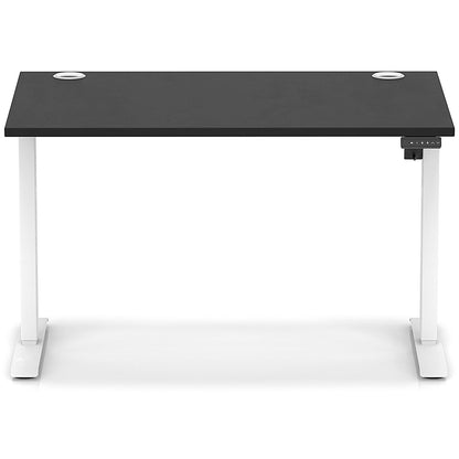Air Lite 1200mm Height Adjustable Office Desk, White Leg, Black