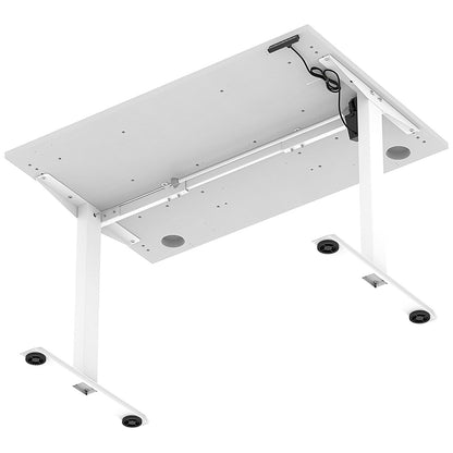Air Lite 1200mm Height Adjustable Office Desk, White Leg, White