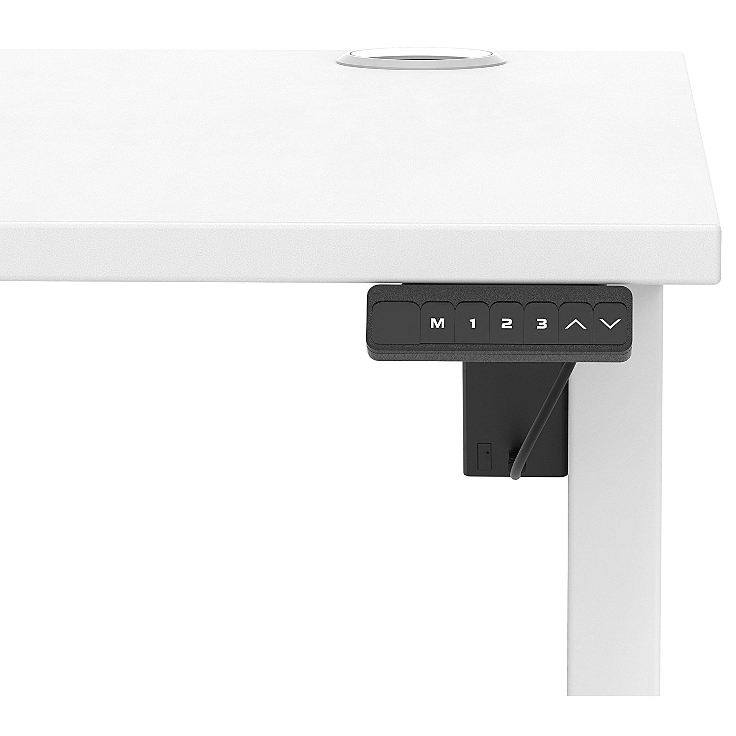 Air Lite 1200mm Height Adjustable Office Desk, White Leg, White Easy2Order : HA03955