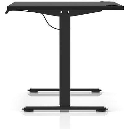 Air Lite 1400mm Height Adjustable Office Desk, Black Leg, Black