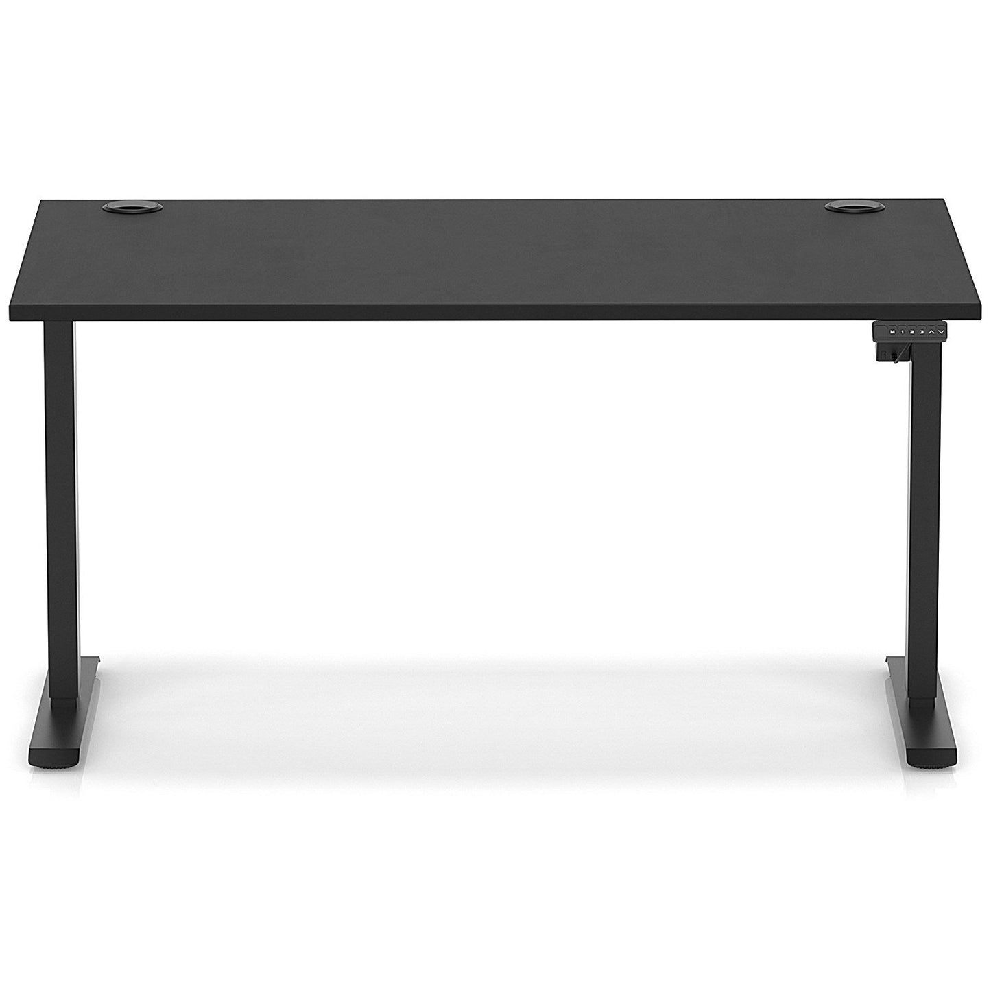 Air Lite 1400mm Height Adjustable Office Desk, Black Leg, Black Easy2Order : HA03958