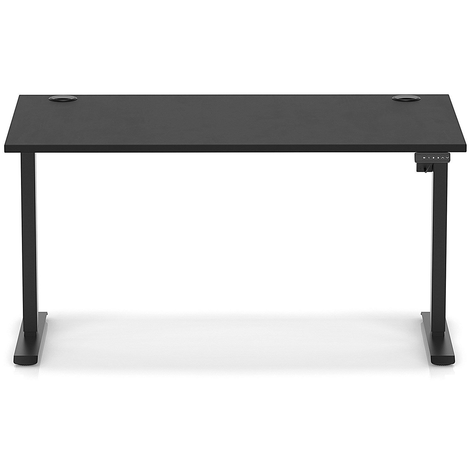 Air Lite 1400mm Height Adjustable Office Desk, Black Leg, Black Easy2Order : HA03958