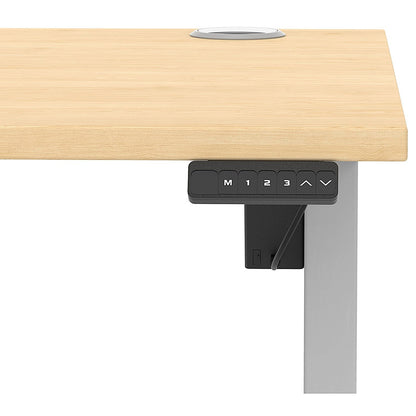 Air Lite 1400mm Height Adjustable Office Desk, Silver Leg, Maple Easy2Order : HA03967