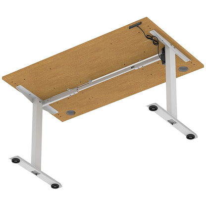 Air Lite 1400mm Height Adjustable Office Desk, Silver Leg, Oak Easy2Order : HA03968