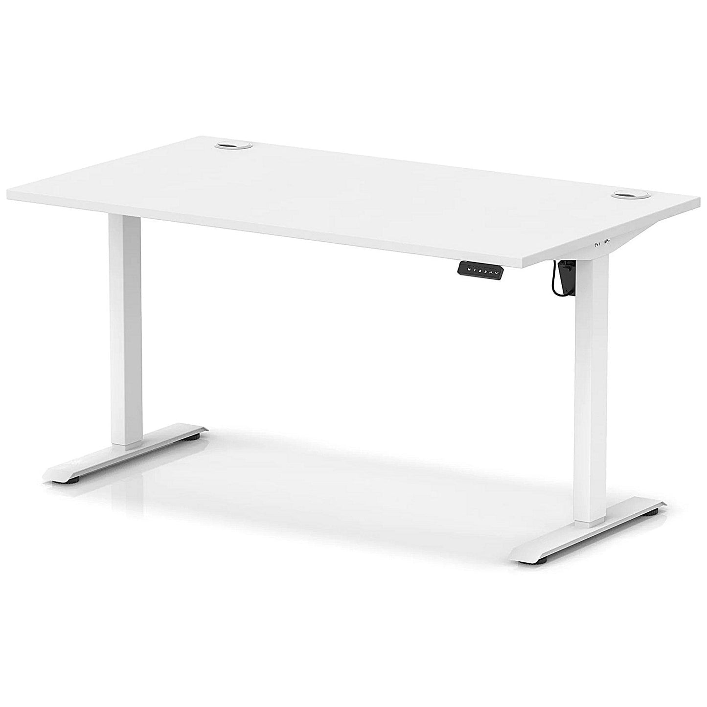 Air Lite 1400mm Height Adjustable Office Desk, White Leg, White Easy2Order : HA03976