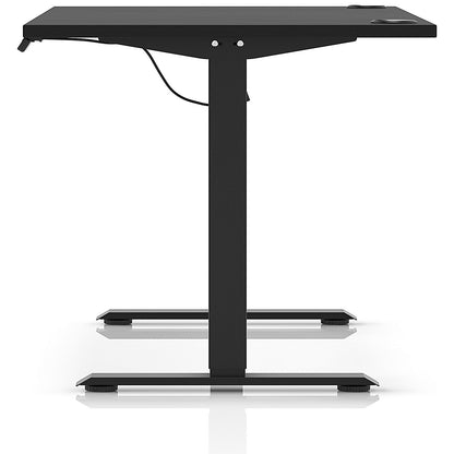 Air Lite 1600mm Height Adjustable Office Desk, Black Leg, Black