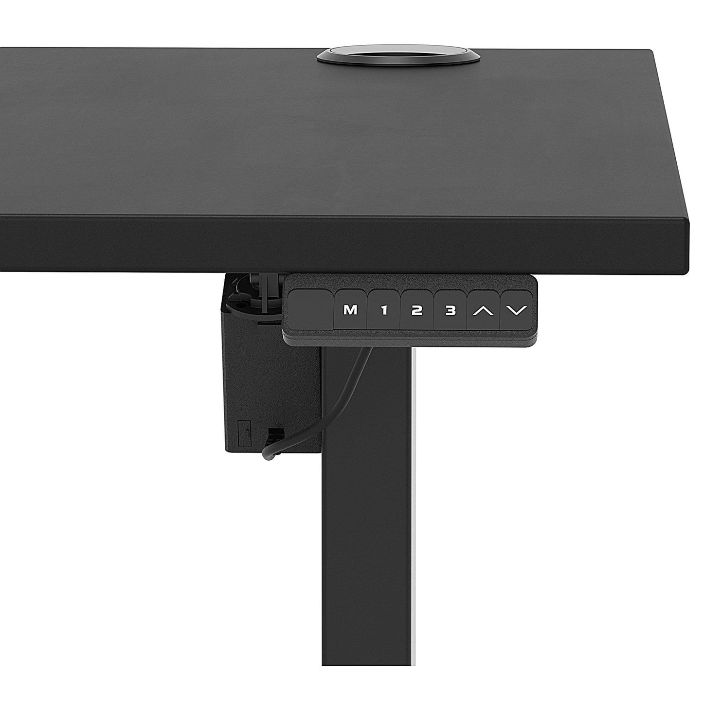 Air Lite 1600mm Height Adjustable Office Desk, Black Leg, Black Easy2Order : HA03979