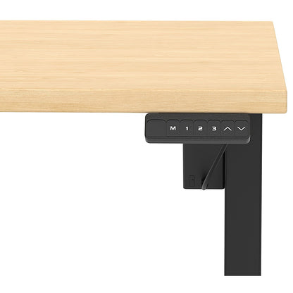 Air 1200mm Scalloped Edge Height Adjustable Desk, Black Leg, Maple Easy2Order : HA04001