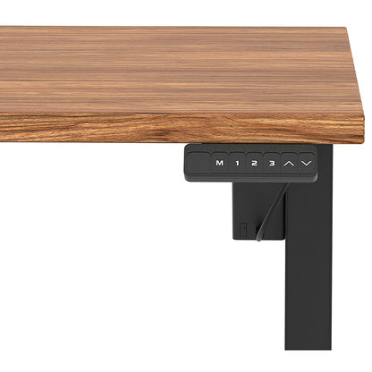 Air 1200mm Scalloped Edge Height Adjustable Desk, Black Leg, Walnut Easy2Order : HA04004