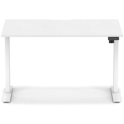 Air 1200mm Scalloped Edge Height Adjustable Desk, White Leg, White