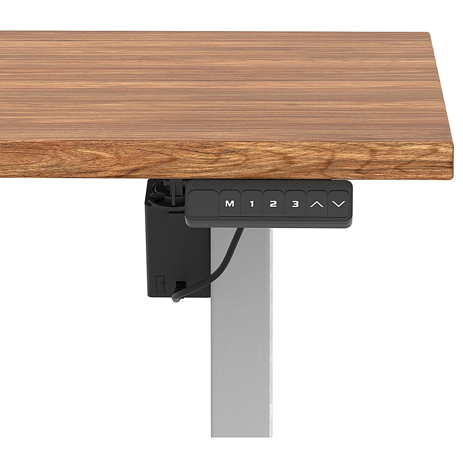 Air 1600mm Scalloped Edge Height Adjustable Desk, Silver Leg, Walnut Easy2Order : HA04046