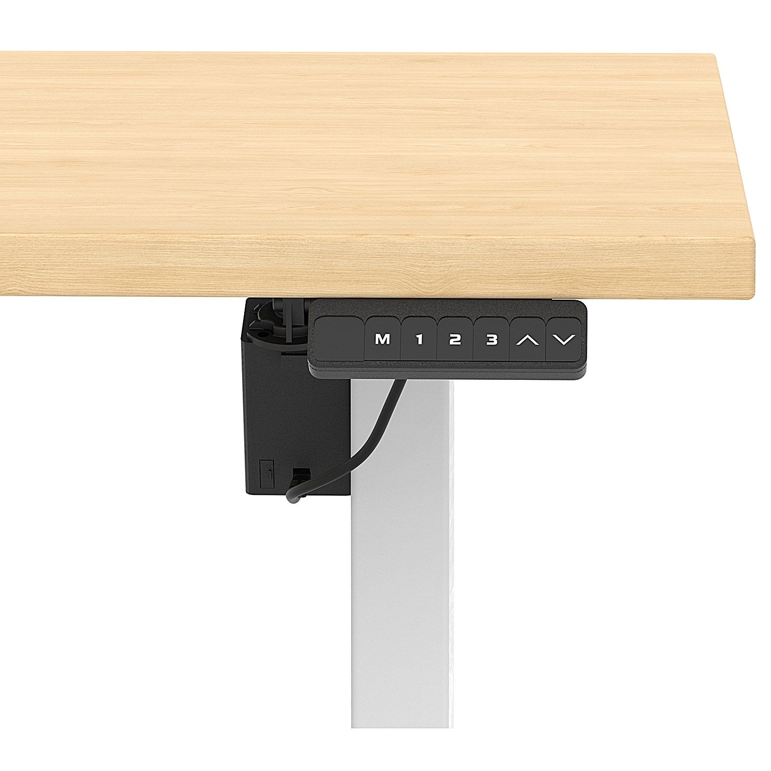 Air 1600mm Scalloped Edge Height Adjustable Desk, White Leg, Maple Easy2Order : HA04049