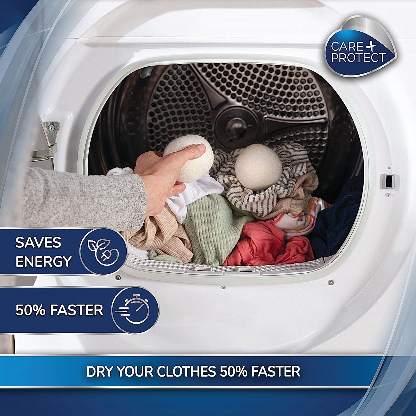 Care + Protect Woolen Scented Dryer Balls, Pack of 2