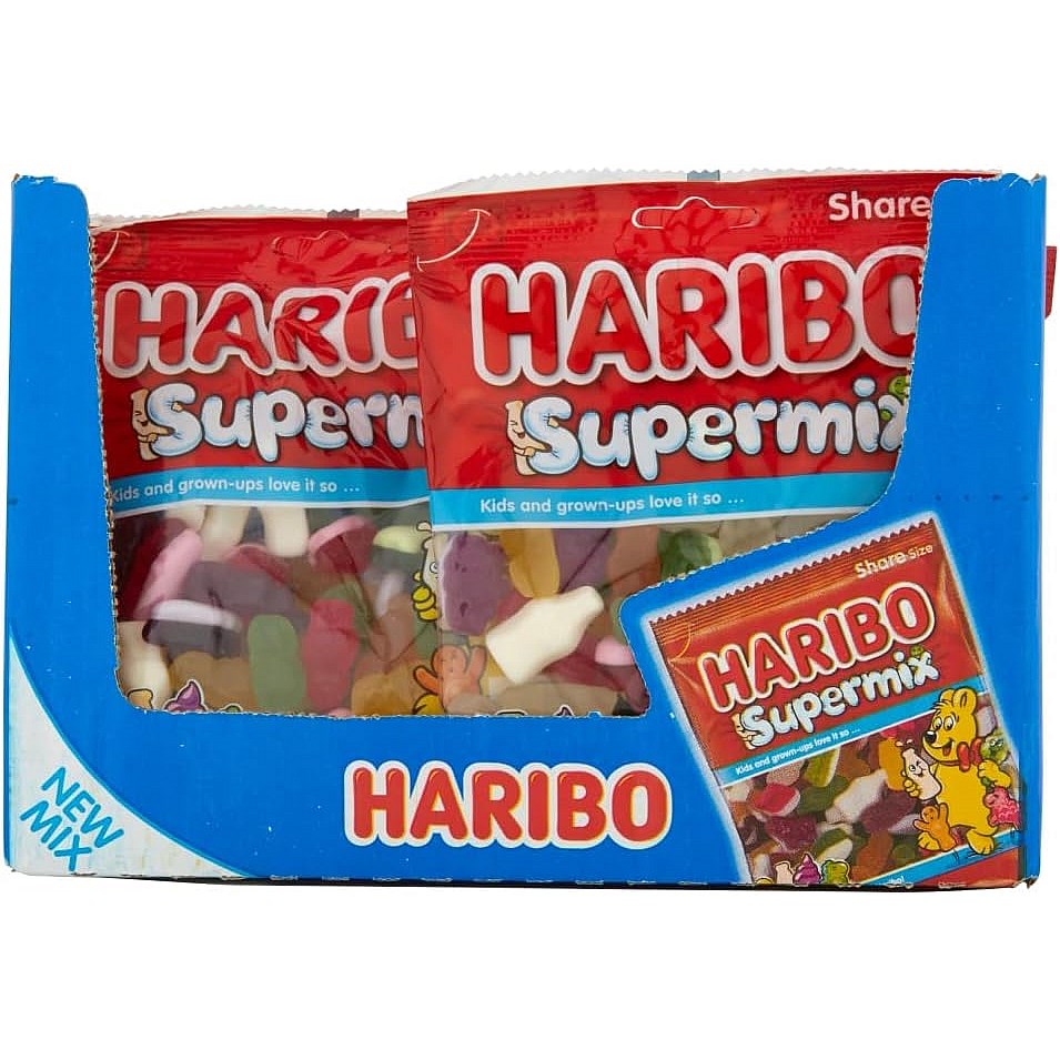 Haribo Supermix Sweets Bag, 160g, Pack of 12