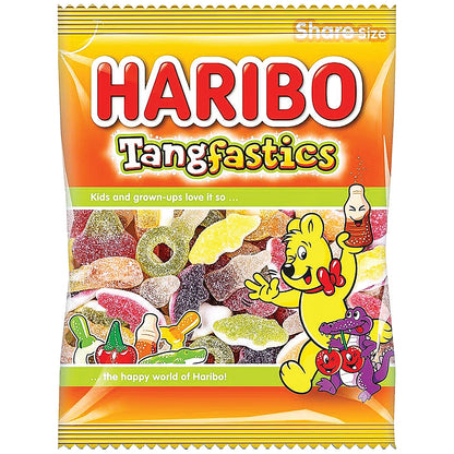Haribo Tangfastics Sweets Bag, 160g, Pack of 12