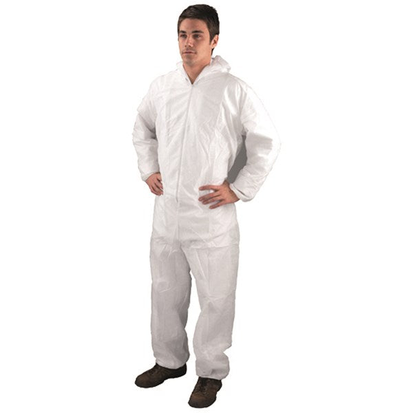 Single Use Non-Woven Coverall Medium 40-44 Inch White DC03 Easy2Order : HEA00362