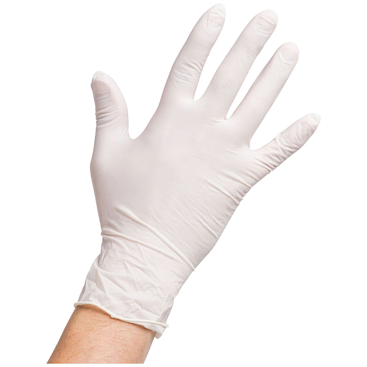 Shield Powder-Free Latex Gloves, Large, Natural, Pack of 100