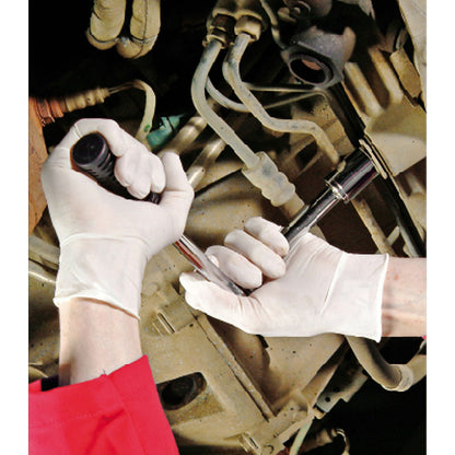 Shield Powder-Free Latex Gloves, Large, Natural, Pack of 100