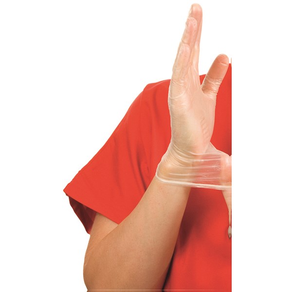 Shield Vinyl Powder-Free Gloves, Small, Clear, Pack of 100 Easy2Order : HEA00947