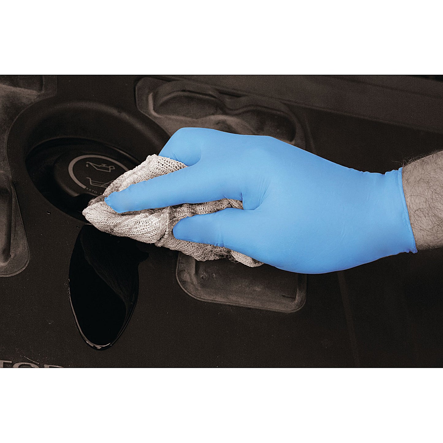 Shield Powder-Free Nitrile Gloves, Large, Blue, Pack of 100