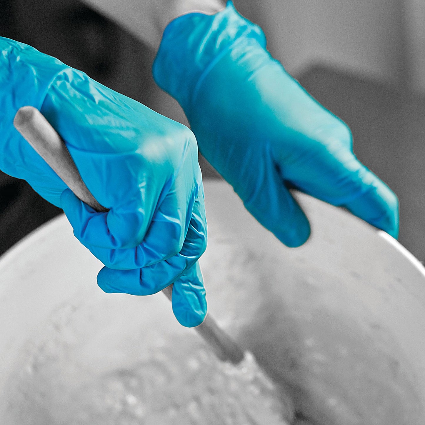 Shield Vinyl/Nitrile Mix Powder Free Gloves, Large, Blue, Pack of 100