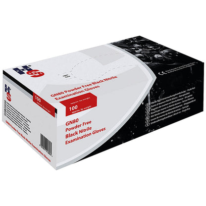 Handsafe Speciality Nitrile Gloves, Large, Black, Pack of 100