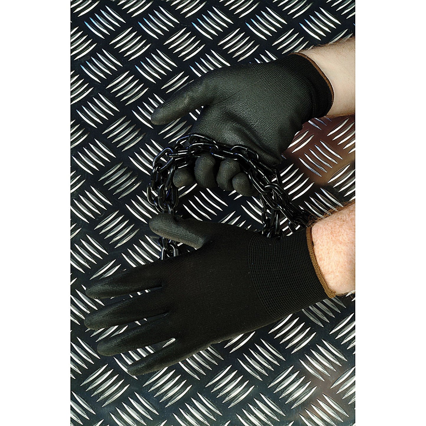 Polyco GH100 PU Coated Nylon Gloves, Large, Black