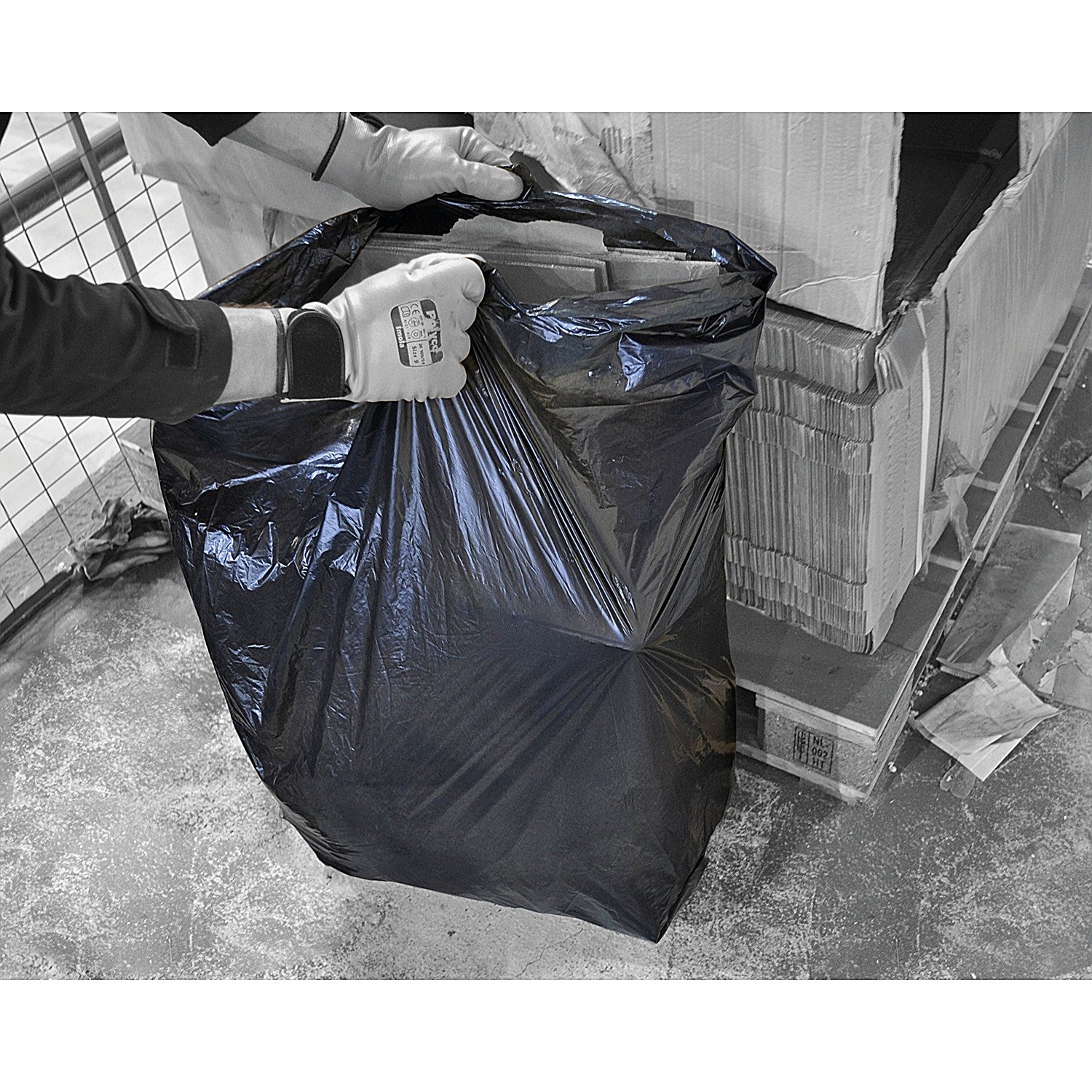 Medium Duty Refuse Sacks, 90L, Black, Pack of 200