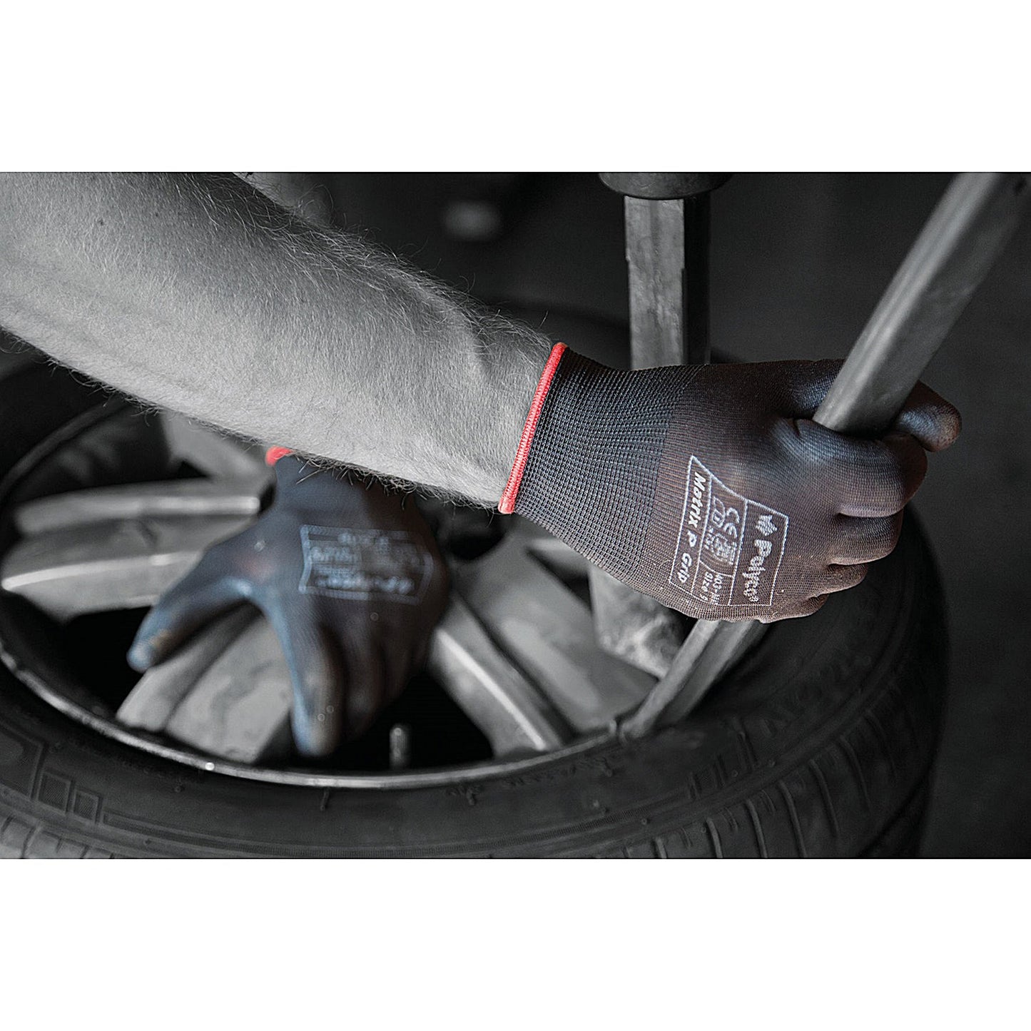 Polyco Matrix P Grip Gloves, Large, Black