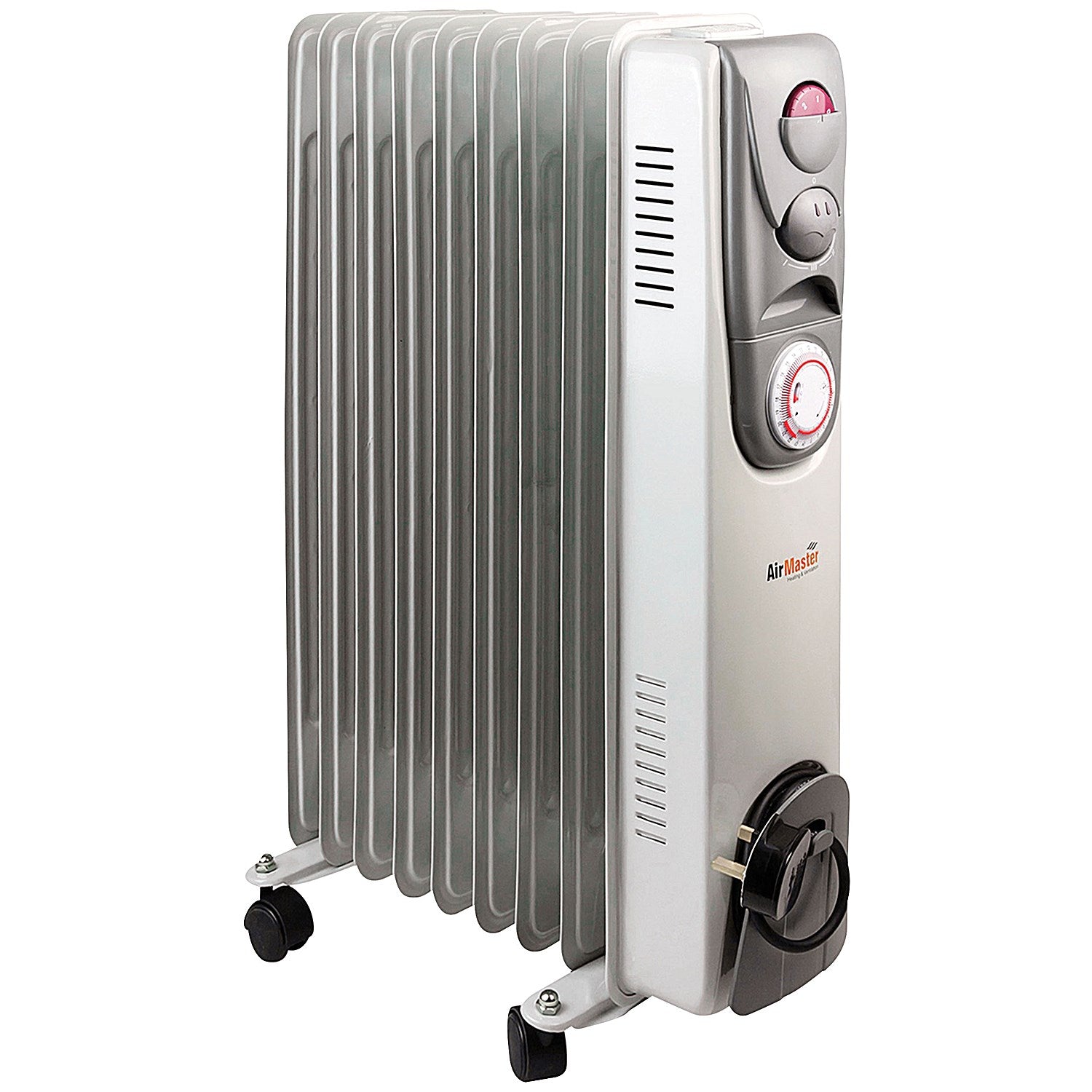 2kW Timer Control Oil Filled Radiator, White Easy2Order : HID60149