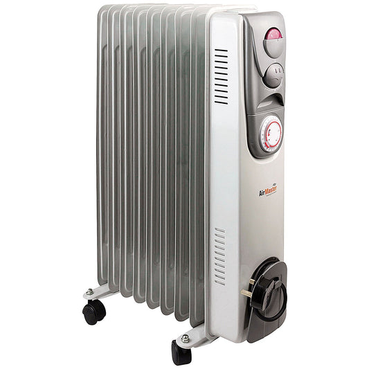 2kW Timer Control Oil Filled Radiator, White Easy2Order : HID60149