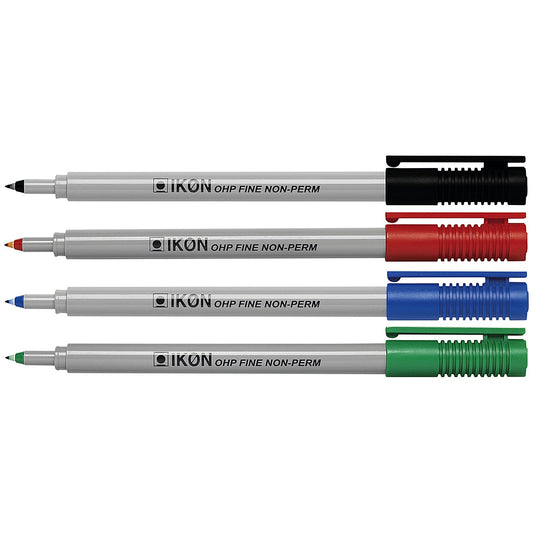 Ikon OHP Pen Non-Permanent Fine Point Assorted (4 Pack) 7421WLT4 Easy2Order : HK73068