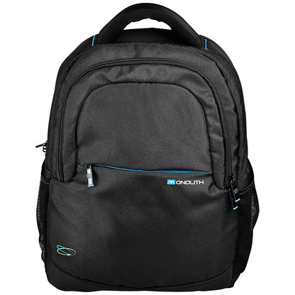 Monolith Blue Line Laptop Backpack, For up to 15.6 Inch Laptops, Black